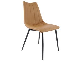 Moe's Home Alibi Leather Brown Upholstered Side Dining Chair - Set of Two