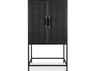 Mako Black Solid Wood Display Cabinet