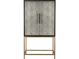 Moe's Home Mako Oak Wood Grey Bar Cabinet