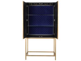 Moe's Home Mako Oak Wood Grey Bar Cabinet