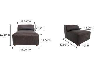Moe's Home Form Brown Leather Chair and a Half