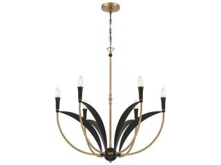 Minka Lavery Miller 6-Light Legacy Brass Sand Coal Candelabra Chandelier