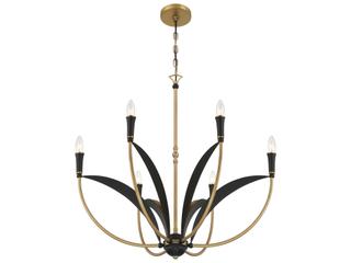 Minka Lavery Miller 6-Light Legacy Brass Sand Coal Candelabra Chandelier