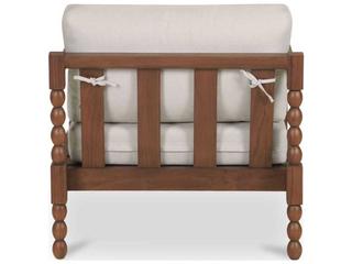 Moe's Home Outdoor Delilah Brown Teak Cushion Dining Chair