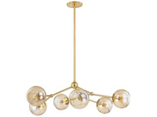 Mitzi 6-Light Aged Brass Candelabra Chandelier