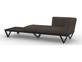 MamaGreen Bondi Belle Aluminum Sofa Patio Chaise Lounge with HPL Table