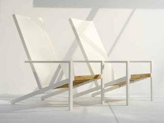 MamaGreen Bondi Sling Aluminum Teak Adirondack Set