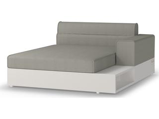 MamaGreen Boulevard Aluminum Left Hand Outdoor Patio Chaise Lounge