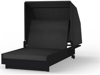 MamaGreen Boulevard Aluminum Sunbed Outdoor Chaise Lounge with Canopy