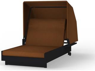 MamaGreen Boulevard Aluminum Sunbed Outdoor Chaise Lounge with Canopy