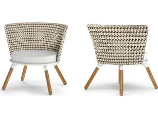 MamaGreen Daisy Mae Teak Wicker Chat Patio Lounge Chair