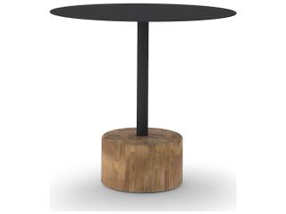 MamaGreen Glyph Aluminum Teak Round Outdoor Bistro Table