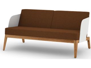 MamaGreen Kaat Teak Cushion Patio Loveseat