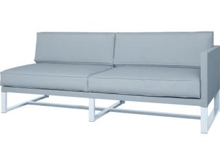 MamaGreen Mono Aluminum Cushion Modular Left Arm Outdoor Patio Loveseat