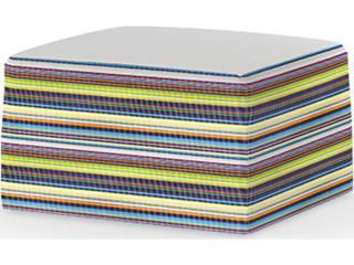 MamaGreen Stripe Fabric Cushion Patio Ottoman