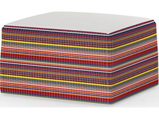MamaGreen Stripe Fabric Cushion Patio Ottoman