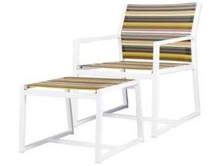 Mamagreen Stripe Aluminum Sling Patio Lounge Set