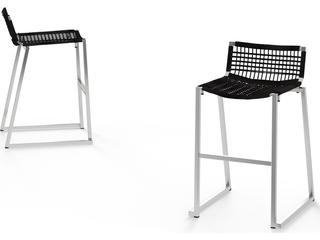 MamaGreen Olaf Stainless Steel Wicker Armless Patio Counter Chair
