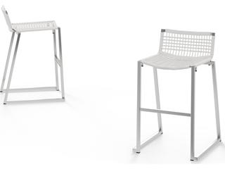 MamaGreen Olaf Stainless Steel Wicker Armless Patio Counter Chair