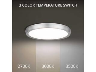 Modern Forms Argo 1-Light Brushed Nickel LED Round Flush Mount