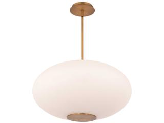 Modern Forms Illusion 1-Light Aged Brass Glass LED Globe Pendant