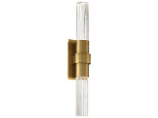 Modern Forms Ceres 1-Light Aged Brass Crystal LED Wall Sconce