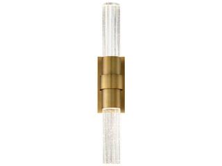 Modern Forms Ceres 1-Light Aged Brass Crystal LED Wall Sconce