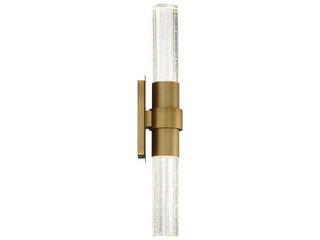 Modern Forms Ceres 1-Light Aged Brass Crystal LED Wall Sconce