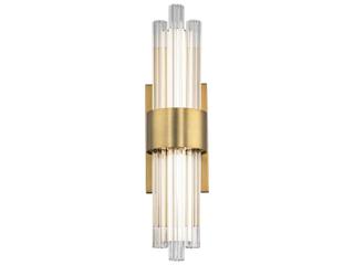 Modern Forms Luzerne 2-Light Aged Brass Glass LED Vanity Light