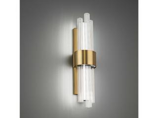 Modern Forms Luzerne 2-Light Aged Brass Glass LED Vanity Light