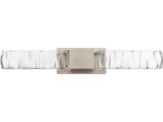 Modern Forms Juliet 2-Light Brushed Nickel Crystal LED Vanity Light