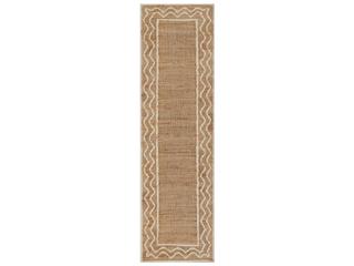 Orchard Bordered Block Print Runner Area Rug Natural