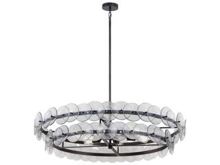 Maxim Lighting Loren 8-Light Gunmetal Clear Round Chandelier