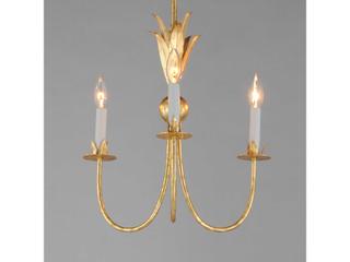 Maxim Lighting Paloma 3-Light Gold Leaf Candelabra Chandelier