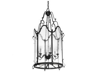 Meyda Dubrek 6-Light Gunmetal Candelabra Lantern Chandelier