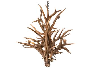 Meyda Antlers Elk & Mule Deer 4-Light Natural Antler Chandelier