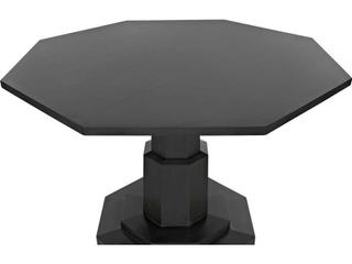 Noir Hexagon Wood Pale Dining Table