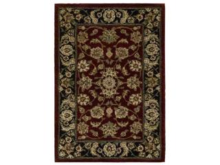 2000 Hand-Tufted Wool and Silk Bordered Area Rug