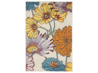 Allur Floral Area Rug in Ivory Multicolor