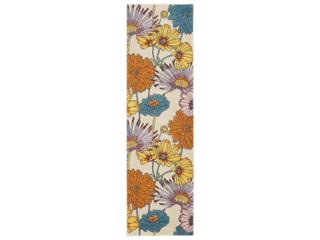 Allur Floral Contemporary Runner Area Rug Ivory Multicolor 27x90 Inches