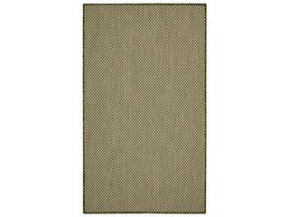 Courtyard Geometric Area Rug Indoor Outdoor Durable in Deep Green
