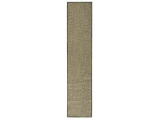 Courtyard Geometric Indoor Outdoor Runner Rug in Green