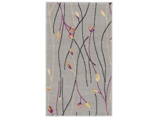 Grafix GRF15 Grey Area Rug with Floral Design