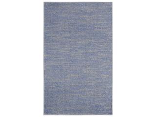 Essentials NRE01 Indoor Outdoor Area Rug in Blue Grey
