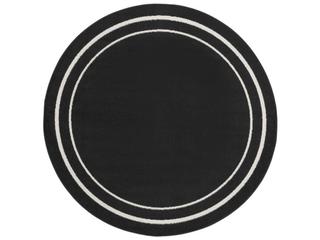 Essentials 4-Foot Round Indoor Outdoor Area Rug in Black Ivory