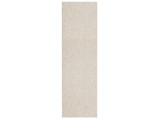 Natural Texture Ivory Beige Striped Runner Rug