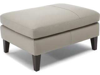 Quiete Ottoman in Customizable Leather or Fabric with Wood or Metal Legs