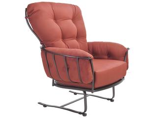 OW Lee Monterra Wrought Iron Spring Base Outdoor Club Chair