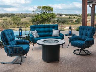 OW Lee Monterra Wrought Iron Cushion Lounge Set