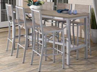 Oxford Garden Travira Aluminum Flint 7 Piece Bar Set with Bellows Sling